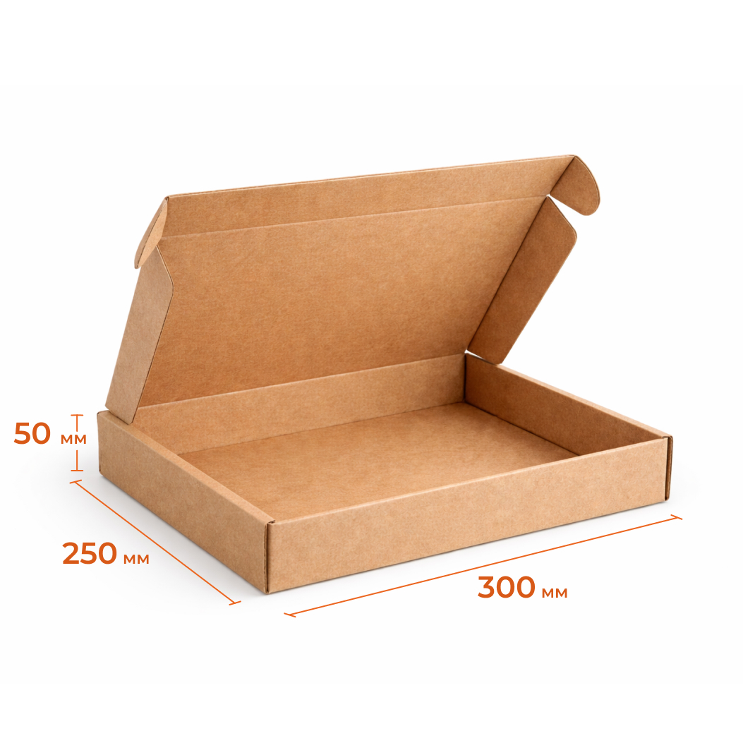 Купить Короб с ушками 300х250х50 мм Т23Е бурый