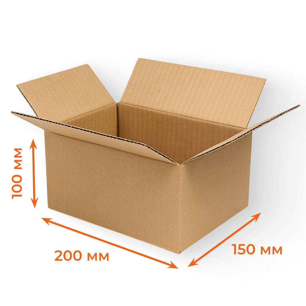 Купить Гофрокороб 200х150х100 мм Т22В бурый