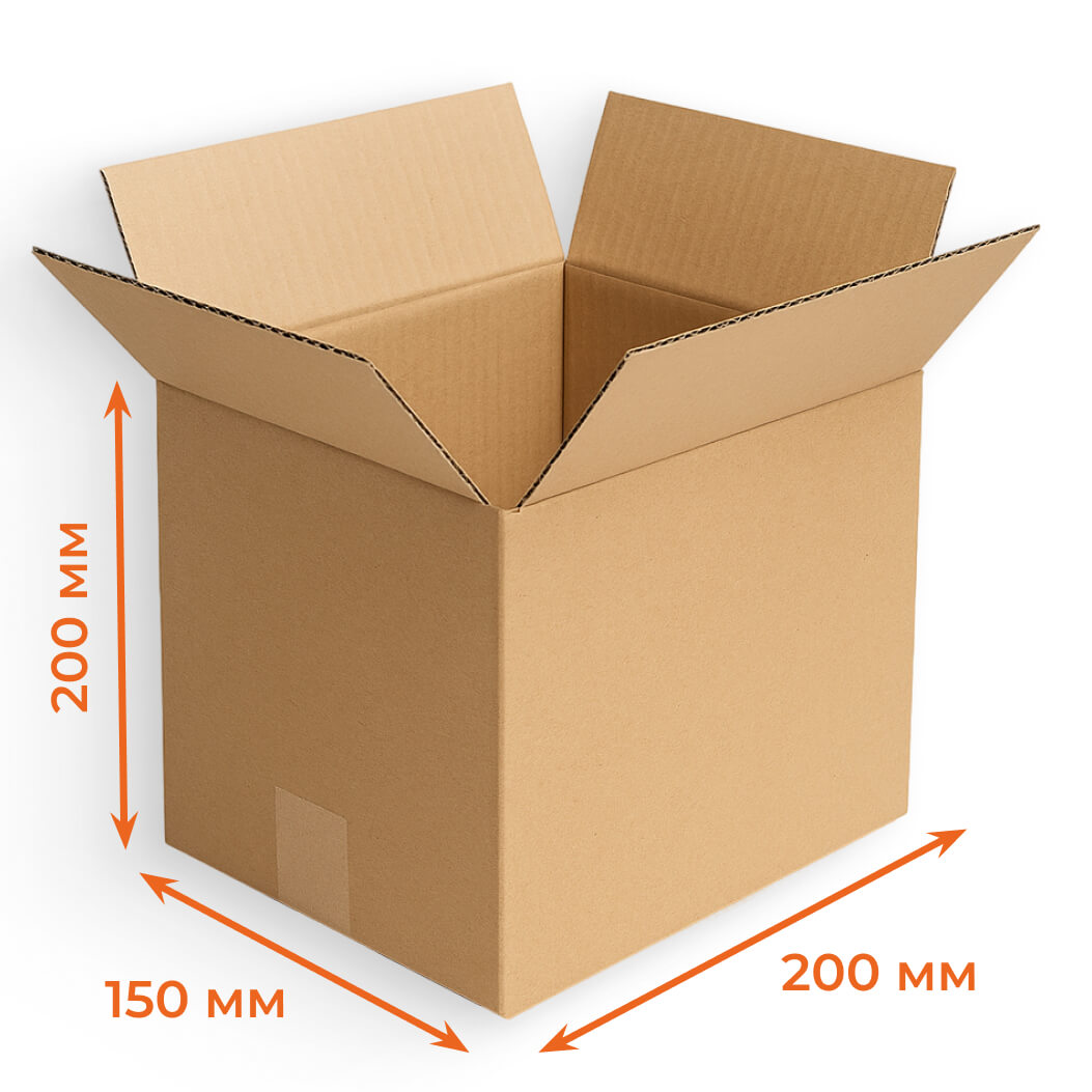 Купить Гофрокороб 200х150х200 мм Т22В бурый