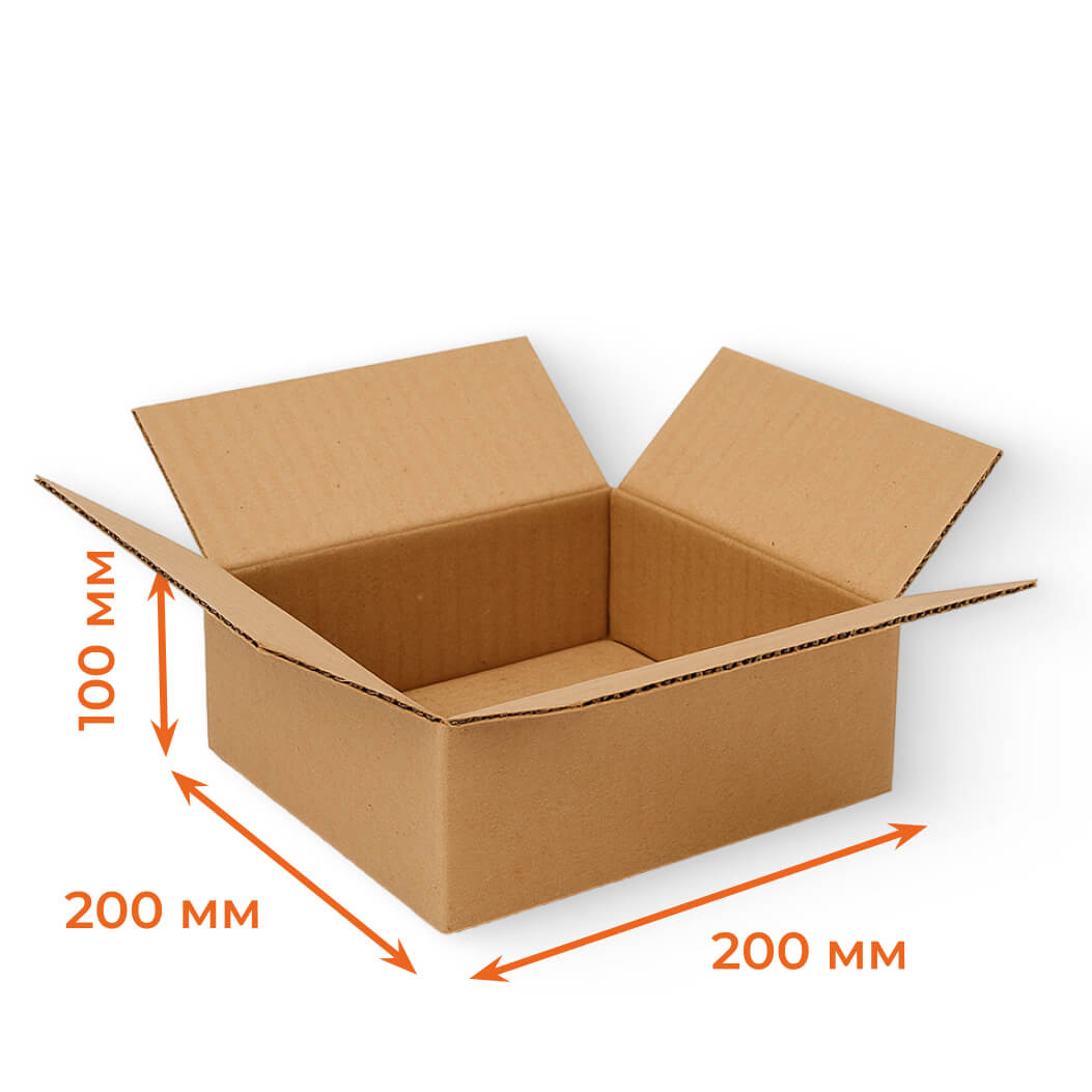 Купить Гофрокороб 200х200х100 мм Т22В бурый