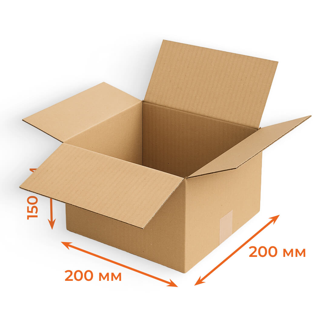 Купить Гофрокороб 200х200х150 мм Т22В бурый