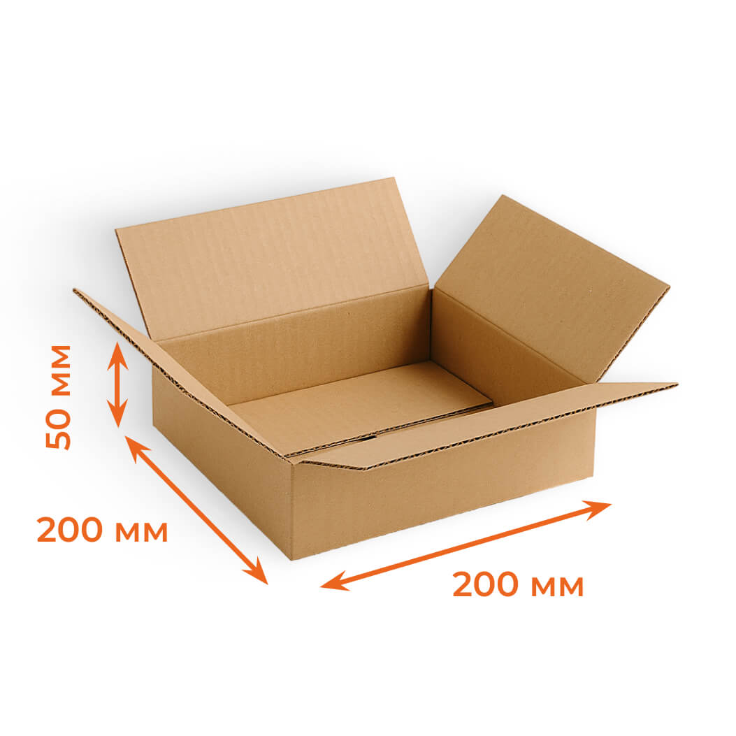 Купить Гофрокороб 200х200х50 мм Т23В бурый