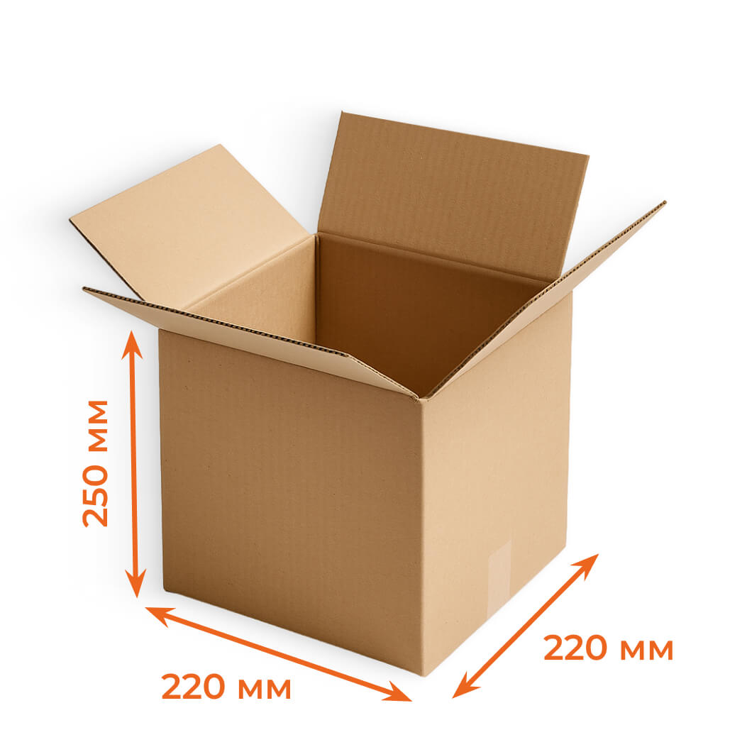 Купить Гофрокороб 220х220х250 мм Т23В бурый