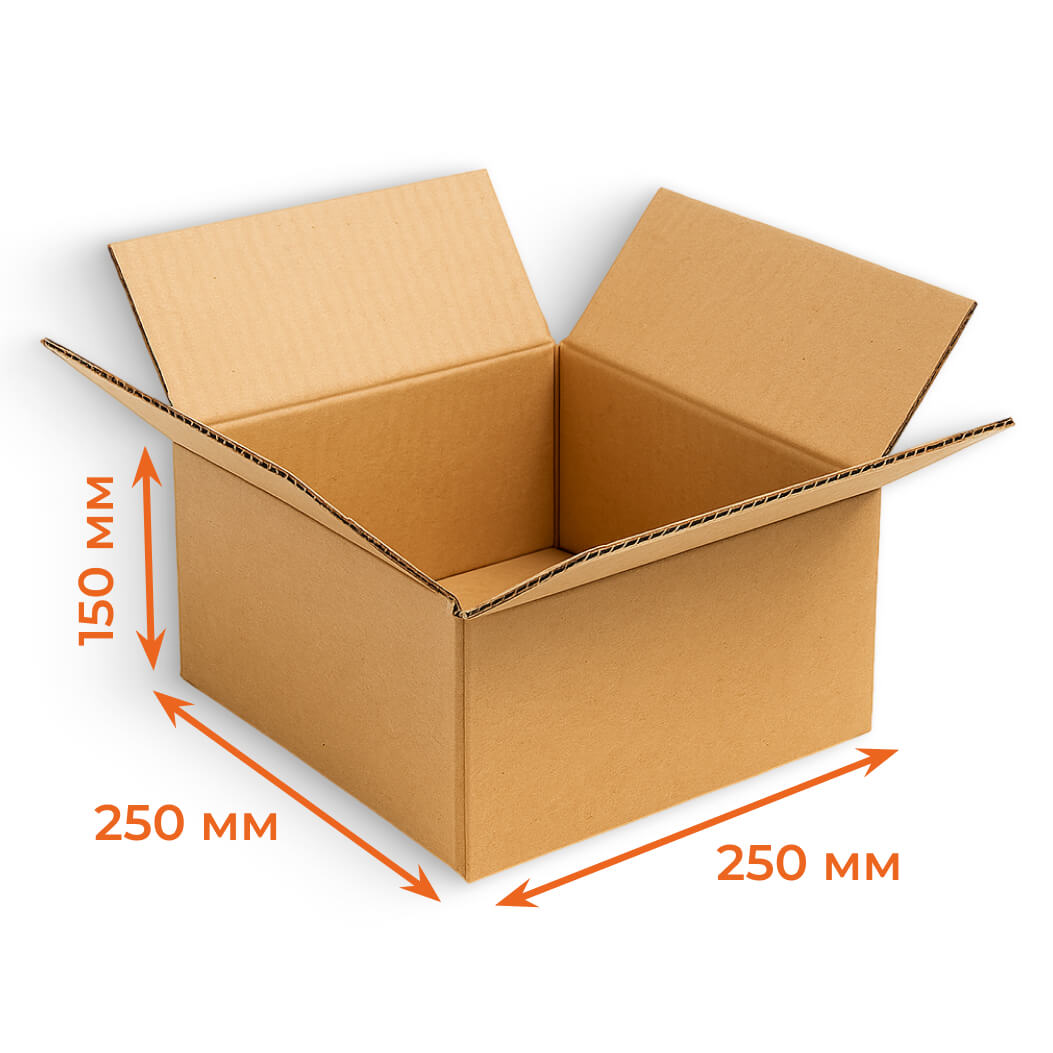 Купить Гофрокороб 250х250х150 мм Т22В бурый