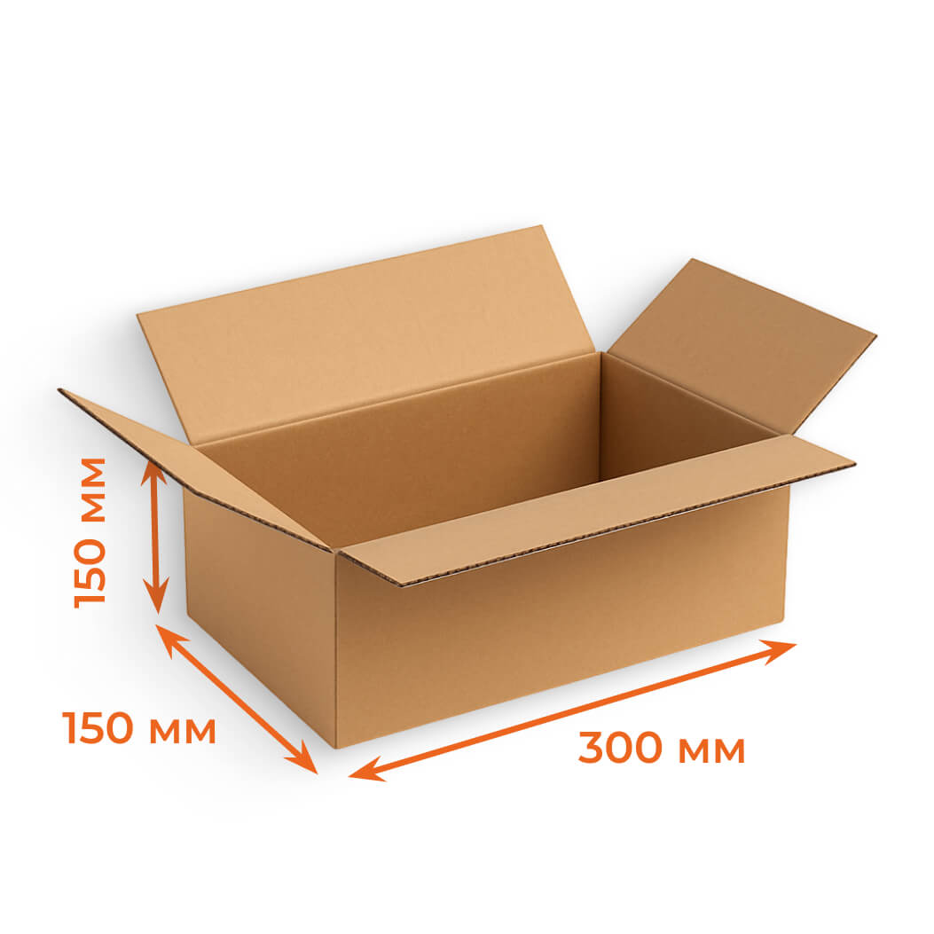 Купить Гофрокороб 300х150х150 мм Т22В бурый