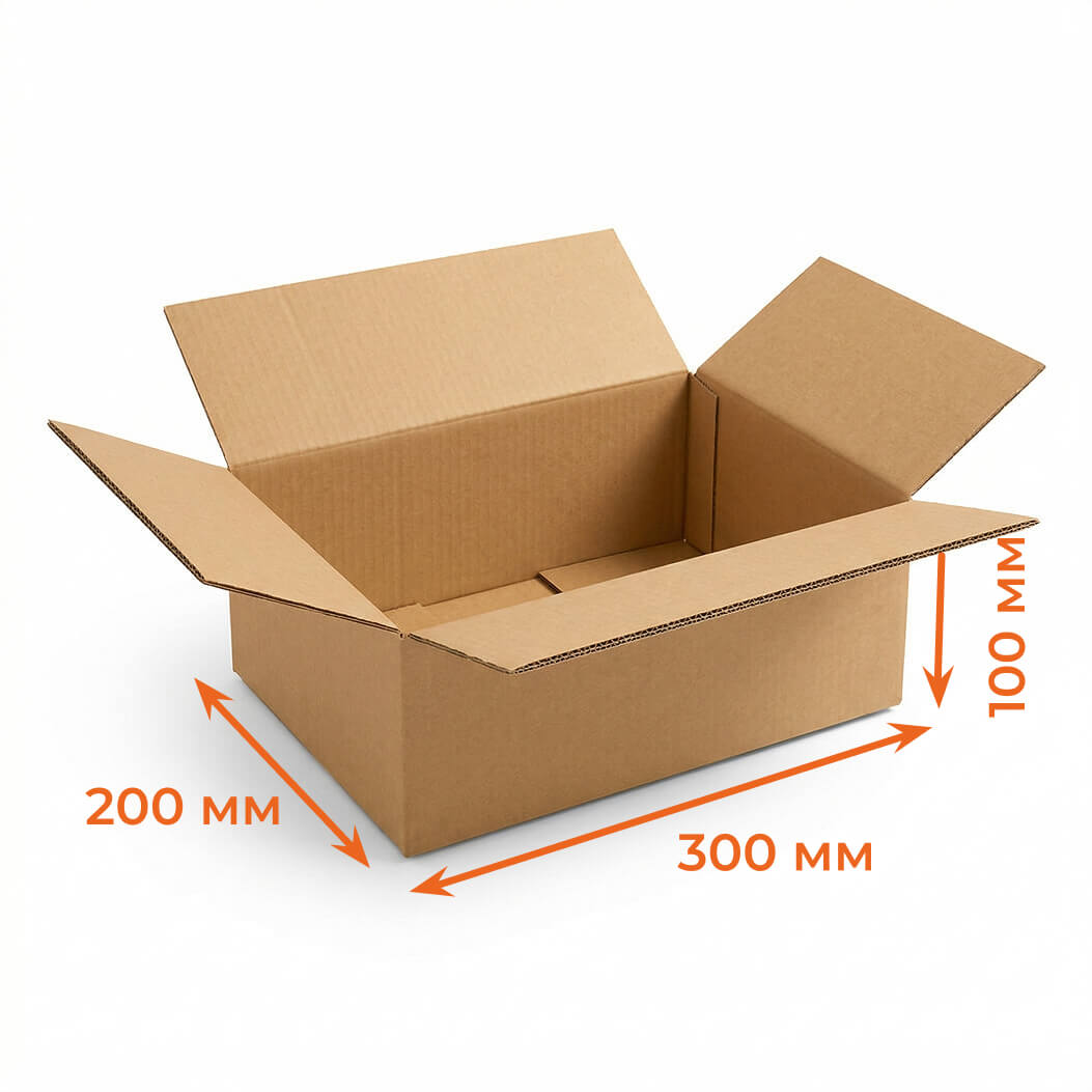 Купить Гофрокороб 300х200х100 мм Т22В бурый