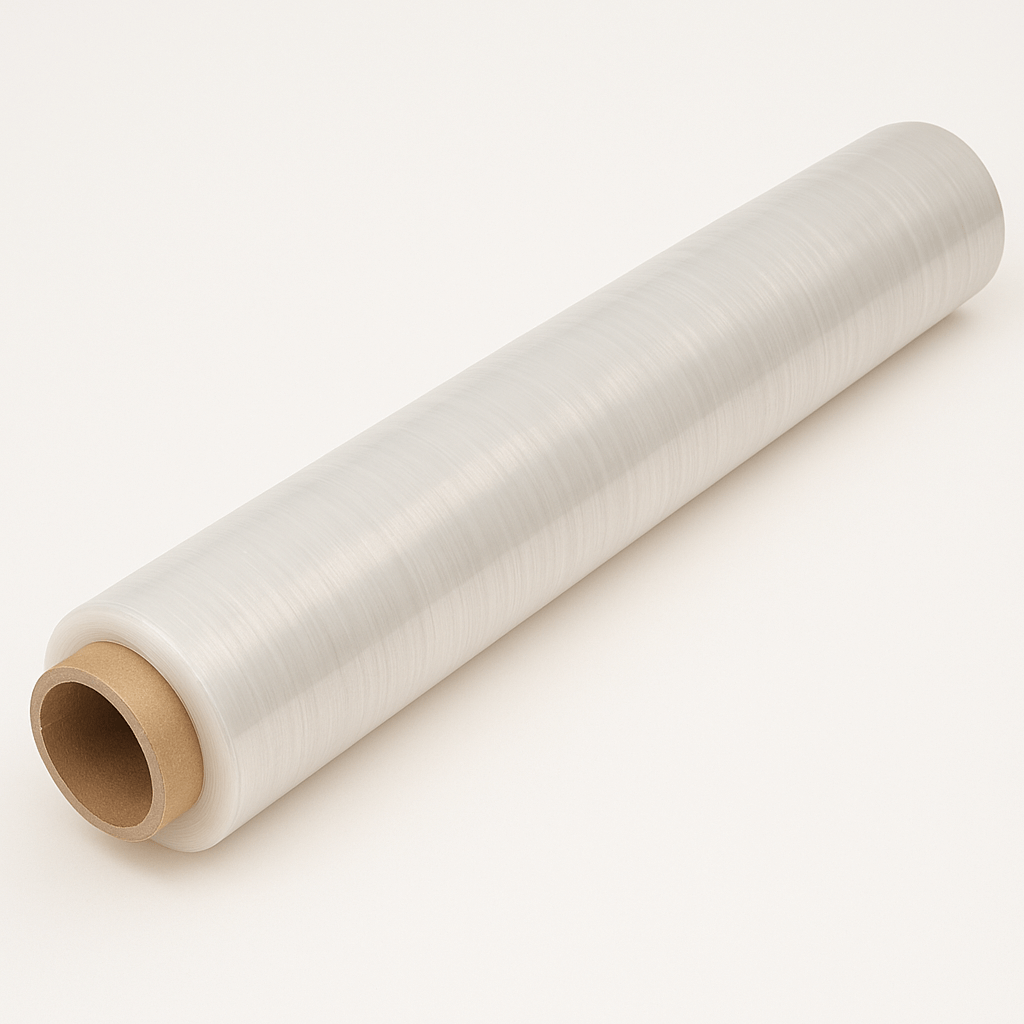 Купить Стрейч пленка в рулоне, первичная, 500 мм, 23 мкм, 1,8 кг (нетто), прозрачная