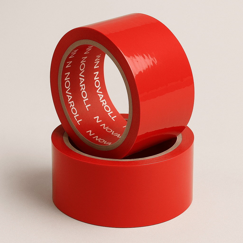 Купить Скотч красный 66 м*48 мм