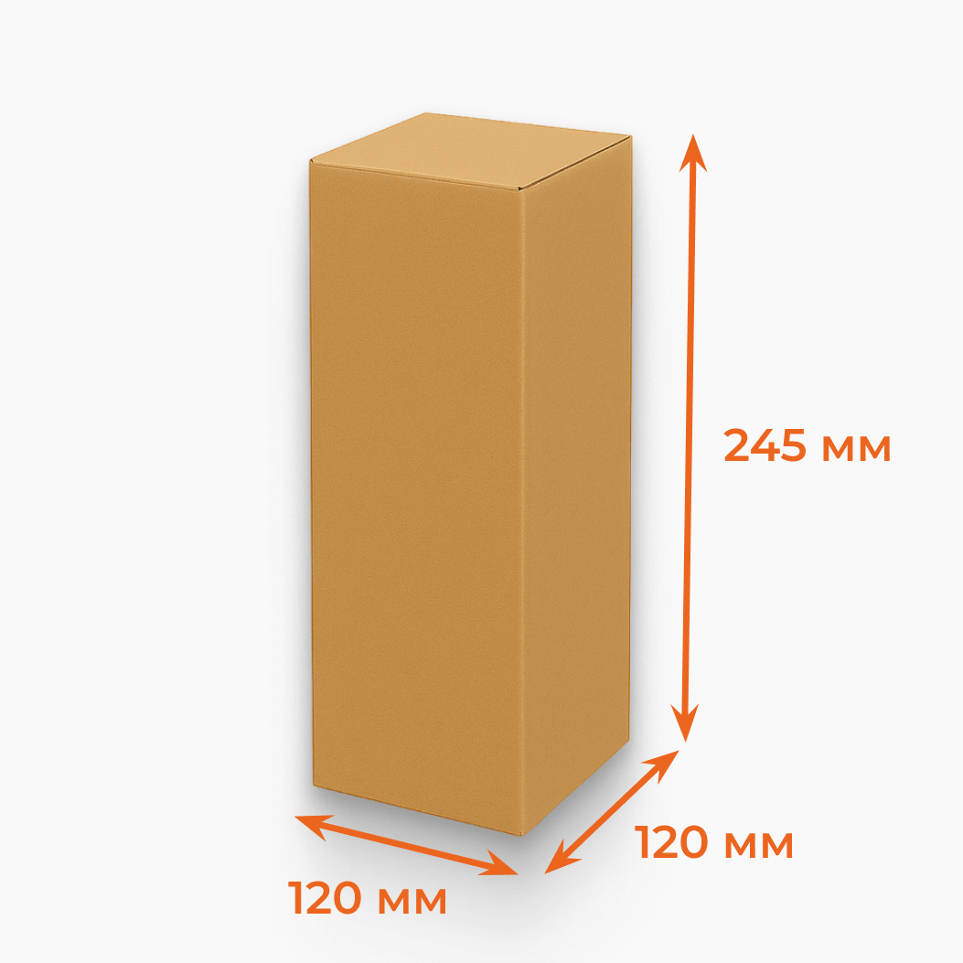 Купить Гофрокороб 120х120х245 мм Т23В бурый