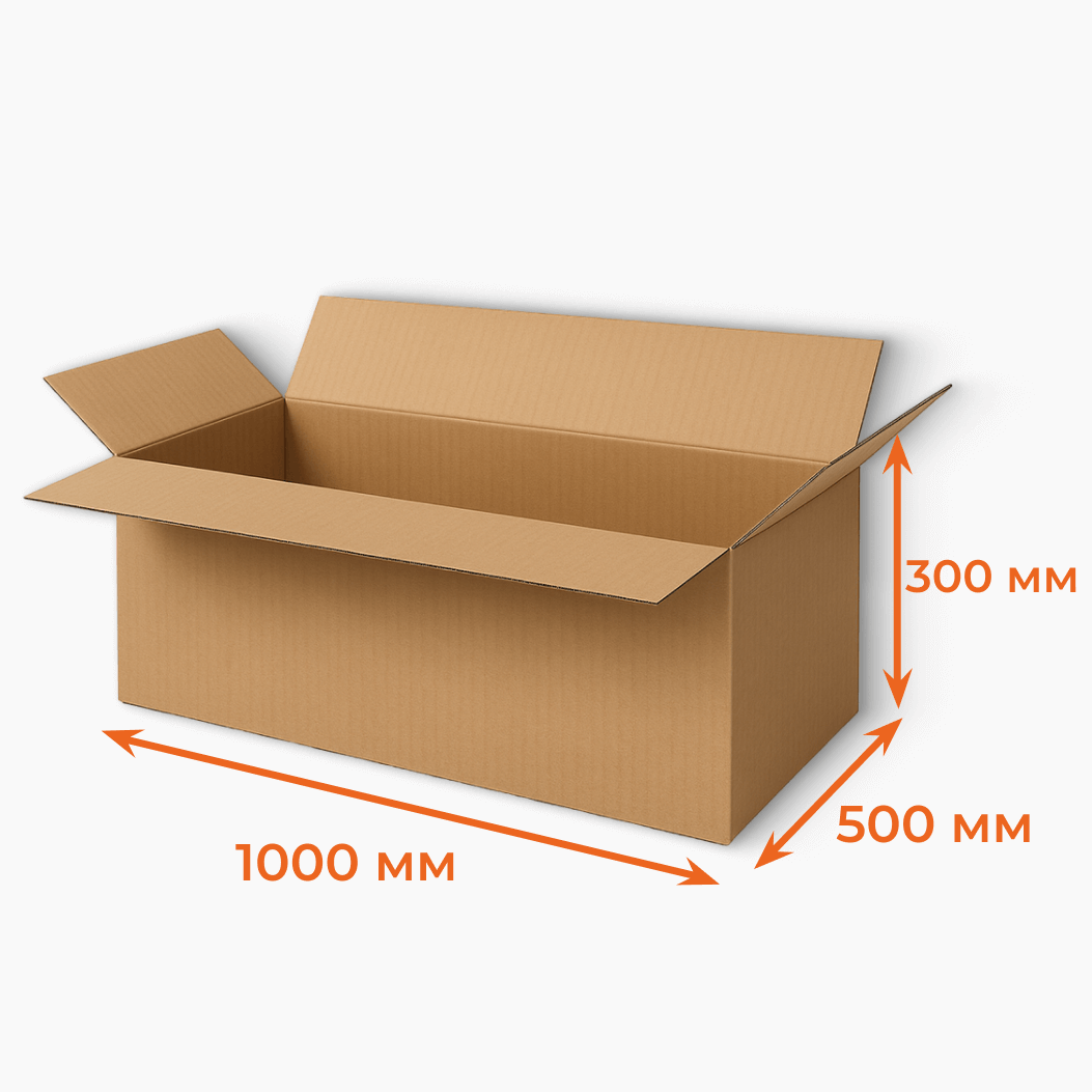 Купить Гофрокороб 1000х500х300 мм Т23В бурый