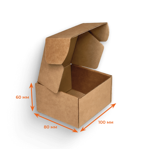Купить Короб с ушками 100х80х60 мм Т23Е бурый