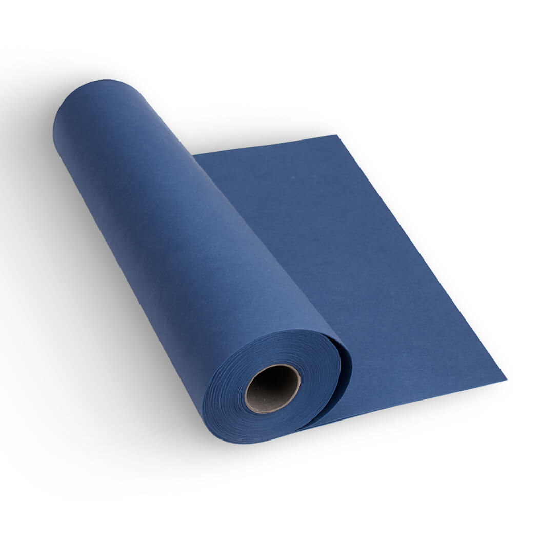 Купить Рулон цветной оберточной бумаги, синий, 40х0.84 м