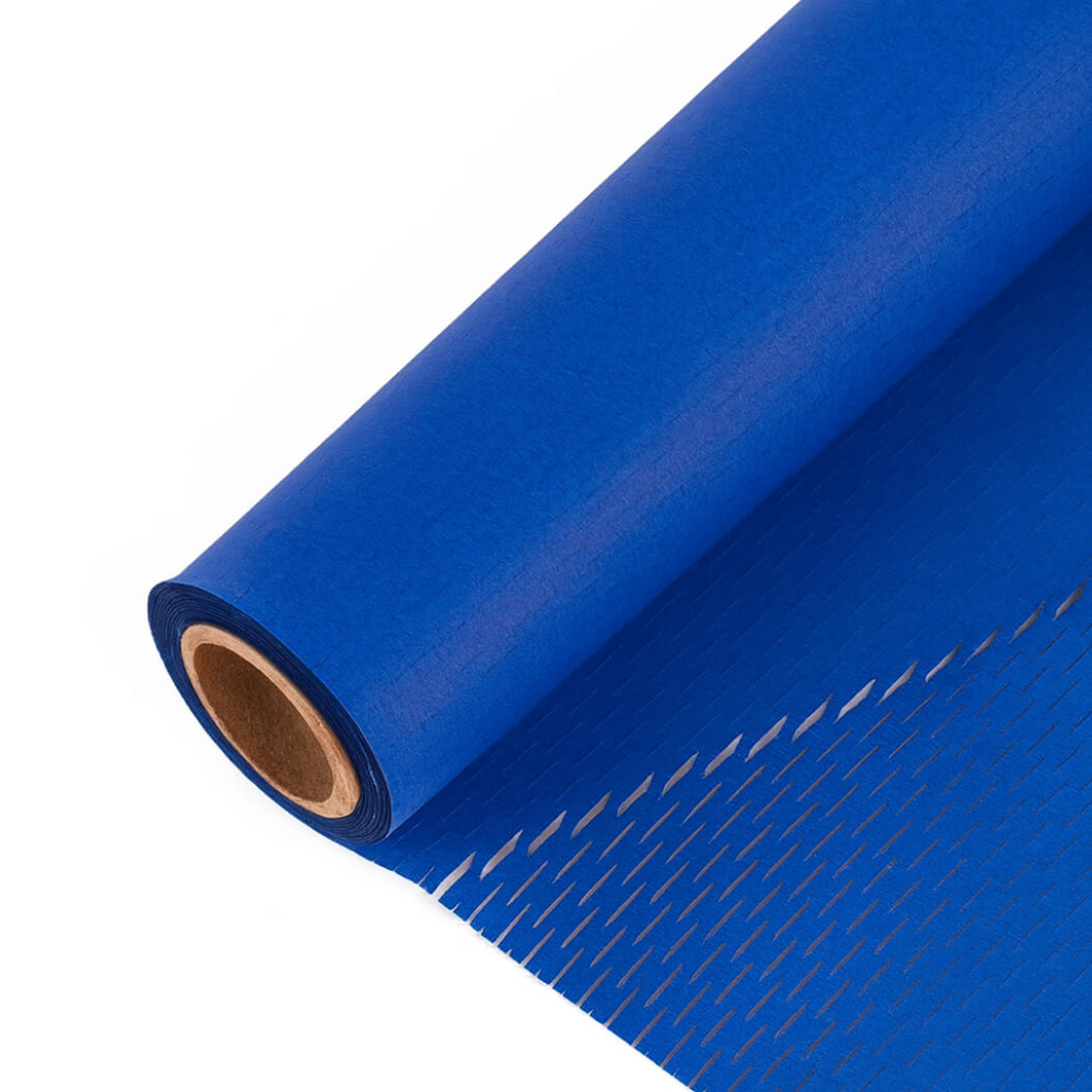 Купить Рулон сотовой оберточной бумаги, синий, 10х0.5 м