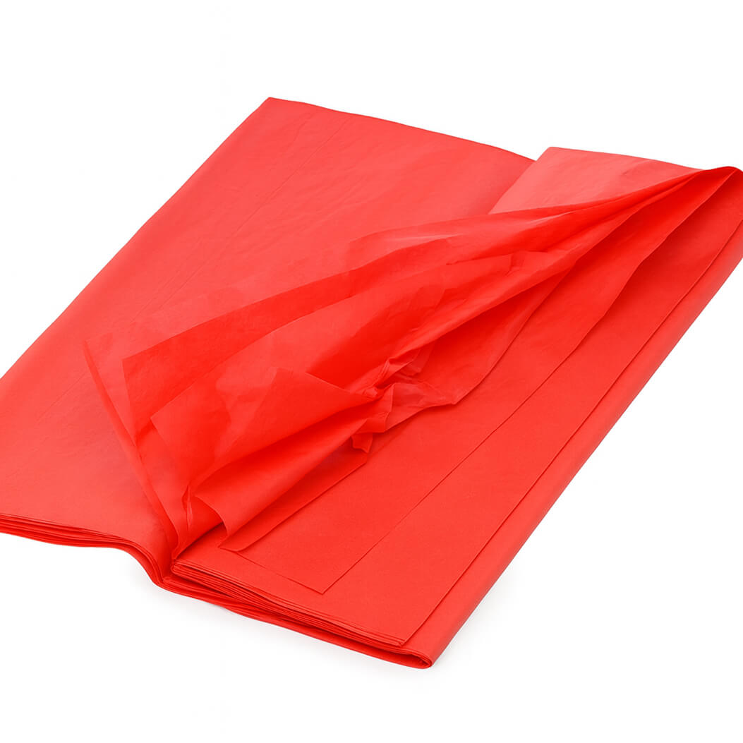 Купить Бумага тишью упаковочная, красная, 50х66 см, 20 г/м², 10 листов