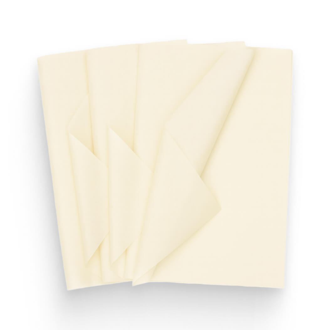 Купить Бумага тишью для упаковки, кремовая, 50х66 см, 20 г/м², 10 листов