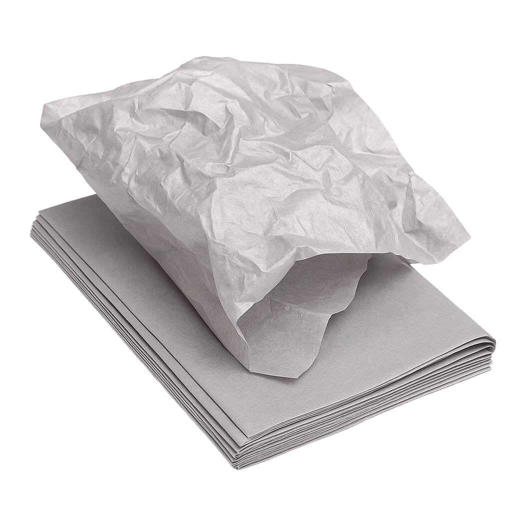 Купить Бумага тишью, серебряная, 50х66 см, 20 г/м², 10 листов